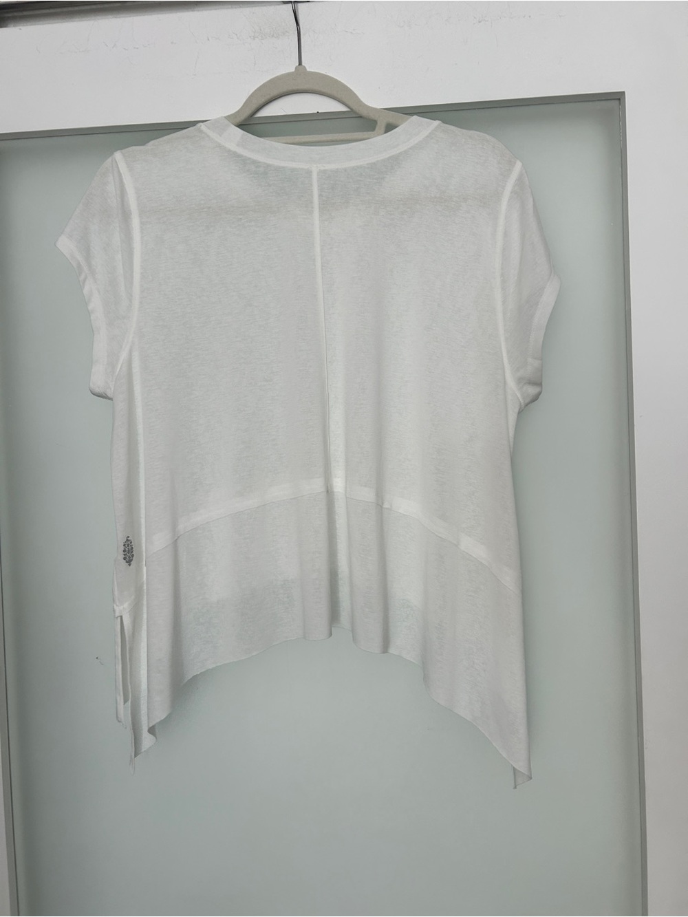 Free People Movement Tempo short sleeve tee white sheer L - Picture 7 of 8